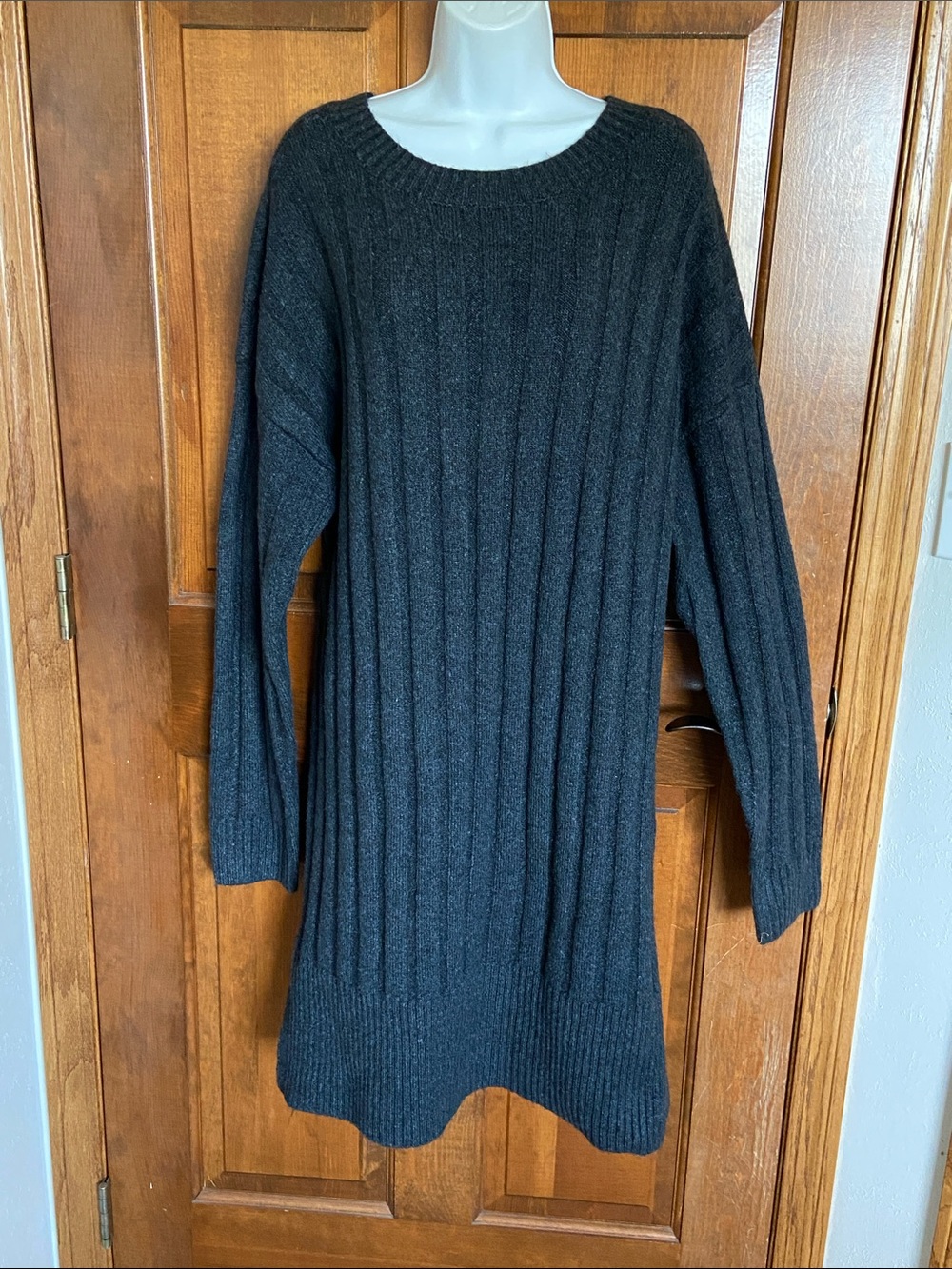 Easel ribbed texture tunic knit sweater dress oversized brand new Size Large - Picture 2 of 9